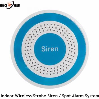 Sirène d'alarme intérieure sans fil 433MHz avec lumière clignotante 110dB