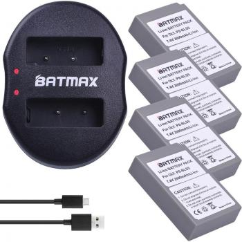 2Pcs 2000mAh BLS-5 Battery + Dual USB Charger for Olympus PEN E-PL2