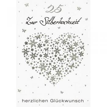 Glückwunschkarte Silberhochzeit 25 Jahre Liebe