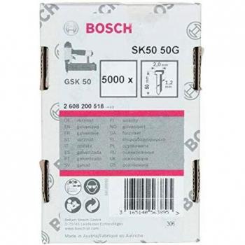 Bosch SK50 18‑Gauge Galvanized Brad Nails – 5000 Count (50 mm)