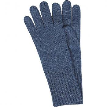 Blue Full-Fingered Cashmere Gloves by Seeberger for Women