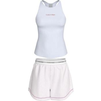 Calvin Klein Echo Stripe Pyjamas – Classic White, Medium