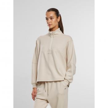 AIMN Damenbezug mit Label Stickerei in Beige, Größe L