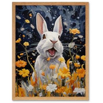Dreamy Rabbit in Moonlight: Kids Bedroom Decor
