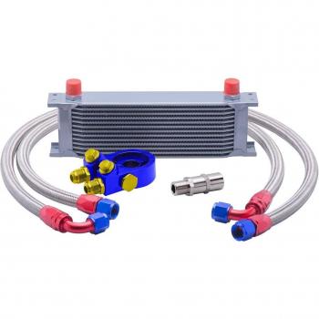 13 Row AN10 Oil Cooler with Oil Filter Adapter
