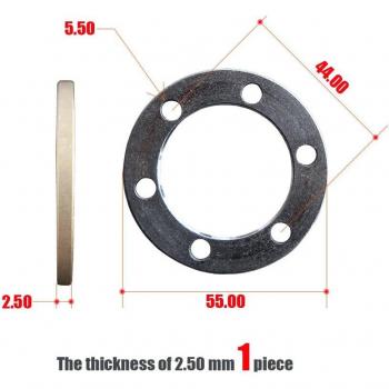 Plaquettes frein‑aluminium avec six trous et rondelle disque, 2,5 mm/4 mm – options 8 ”, 10 ” ou 12 ” pour vélo & trottinette électrique