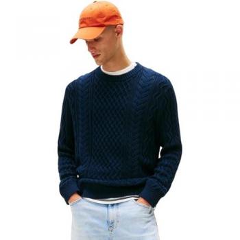 Pull en Coton Tommy Jeans Bleu