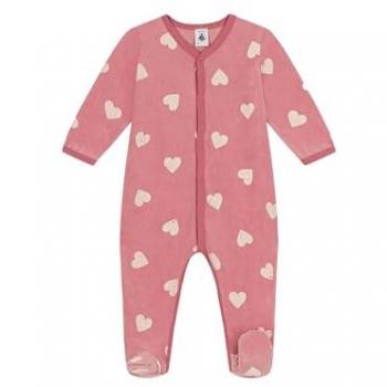 Tutina in velluto con cuori Petit Bateau