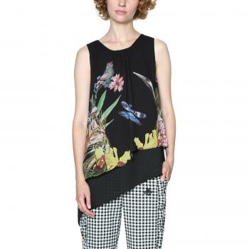 T‑shirt Noir Antonella – Polo de la marque Desigual