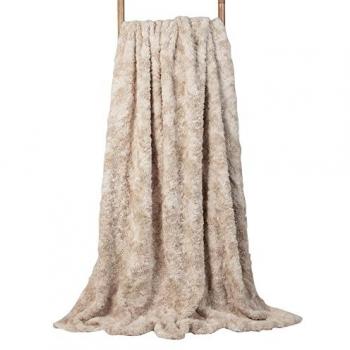 Orange Luxury Faux Fur Throw