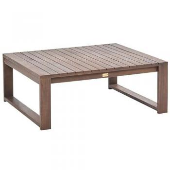 Tavolo da giardino moderno in legno di acacia scuro 90 x 75 cm