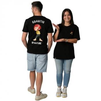 Unisex T-Shirt Grantig by Nature in Schwarz, XXL