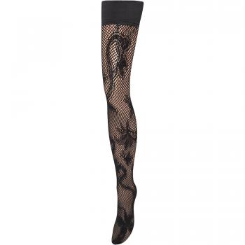 Bluebella Black Snake Fishnet Hold‑Ups – S/M
