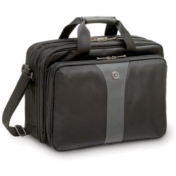 Wenger Double-Gusset Laptop Case in Black/Grey