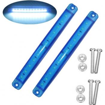 2PCS Blue LED Marker Lights for Trailers 24V