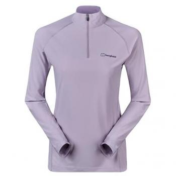 Berghaus 24/7 Tech Half‑Zip Long Sleeve Tee – Purple 14 (Women's Edition)