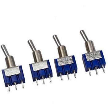 Interruptor de palanca azul SODIAL R 3 posiciones 4xCA 125V 6A