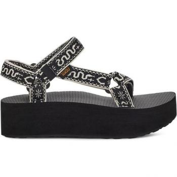 Teva Women's Flatform Universal Sandals, Bandana Black/Beach, Size US 8