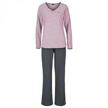 Sheego Homewear Pyjama, hellpink+anthrazit, Gr.44/46