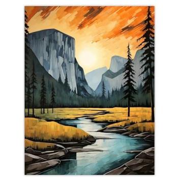 Golden Ridge Sunset – Yosemite Art Print