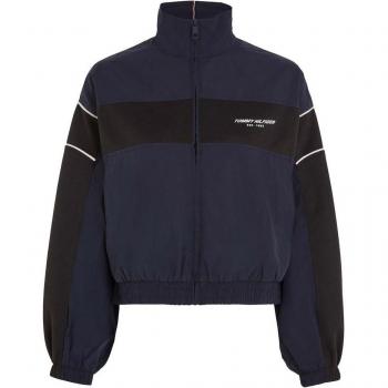 Chaqueta Tommy Hilfiger Azul Marino con Logo Negro Mujer