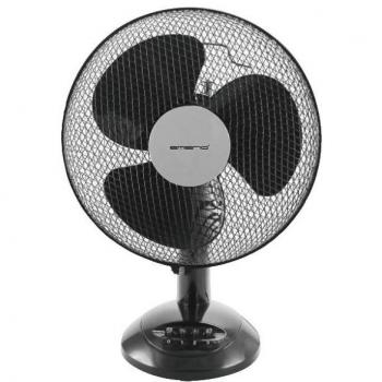 Ventilador de Mesa 30cm Emerio, 3 Aspas, 3 Configuraciones de Velocidad, Negro