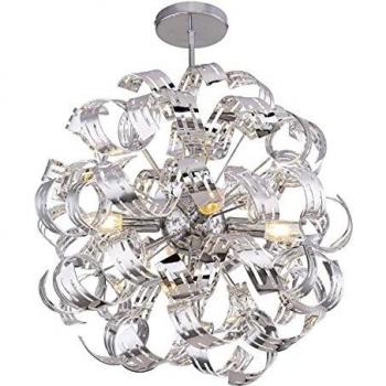 Metallchrom Pendelleuchte FALLA 4‑E14 Decke