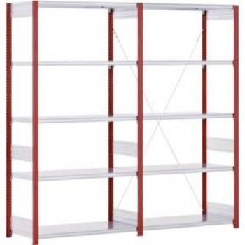 Set de Rayonnage Bito EL 40mm 5 Niveaux 100kg Rouge