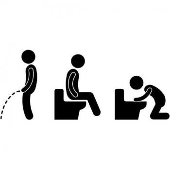 Humorous Restroom Door Art