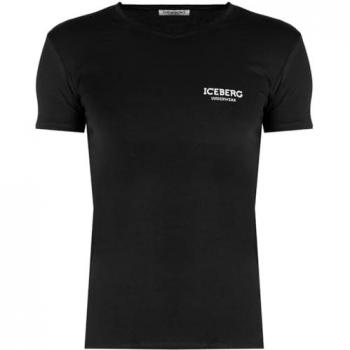 Iceberg Maglietta A-Maniche Corte Collo A V in Nero XL