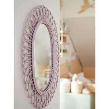 Espejo Dulce Provenza Ovalado de Ratán Violeta