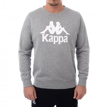 Kappa Zemin Unisex-Langarmshirt Grau mit Logo – Größe L