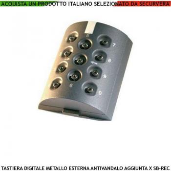 Be.play Tastiera Digitale Esterna Antivandalo – Centralina be-rec 10 Tasti Numerici Retroilluminati, Collegamento all'Elaboratore con 2 Fili, Struttura Metallo, Protezione IP54 Aggiuntiva