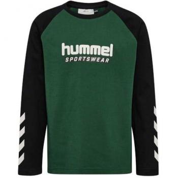 Hummel Langarmshirt mit Logo – Mädchen‑Version – Grüne Farbe – Größe 58