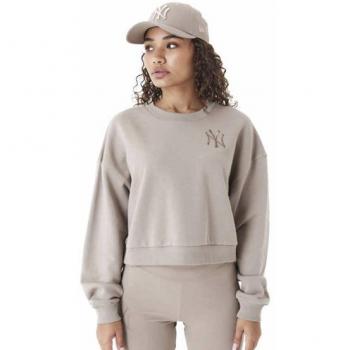 NY Yankees New Era Beige Sweatshirt Damen L – Logostickerei neutral