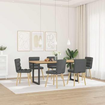 Mesa & Sillas Estilo Urbano: Pack de 6 con Tela Gris