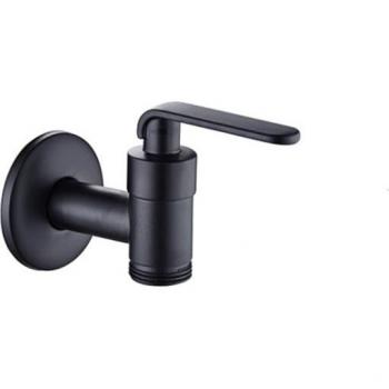 Grifo Exterior Negro Mate para Lavadora y Fregona