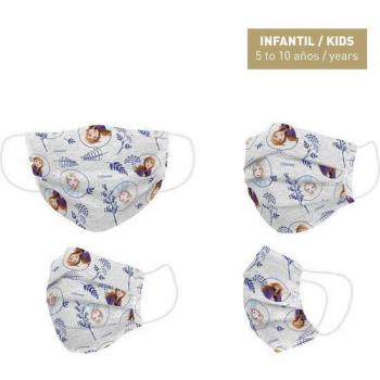 Kinder-Maske Frozen in Grau