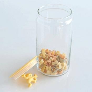 Alessi Gianni Transparent-Glasdose Sweet Yellow mit abgedichtetem Deckel