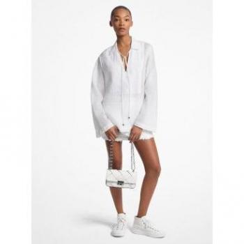 Michael Kors White Tie-Up Top, XS