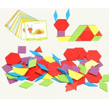 Wooden Geometric Shape Puzzle Box