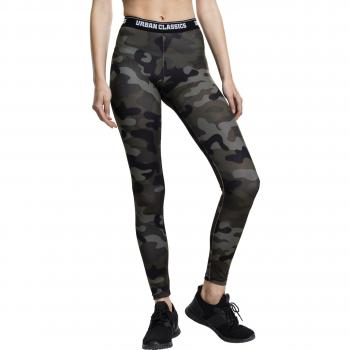 Urban Classics TB1667 Damen Camo Logo Leggings, Mehrfarbig