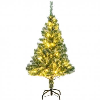 Albero Natalizio Finto 150 LED + Neve soffice 150 cm