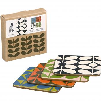 Orla Kiely Heat Resistant Coasters | 60's Stem Design