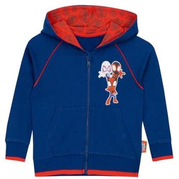 Superhero Boy’s Spider‑Man Zip-Up Hoodie – Youth Blue, Size 7‑8