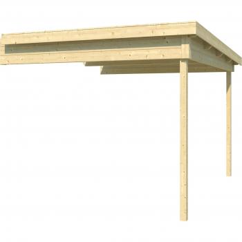 Gartenhaus‑Anbau Zambesi 300x250 – beige Schleppdach mit 2500×3000 mm Fundament