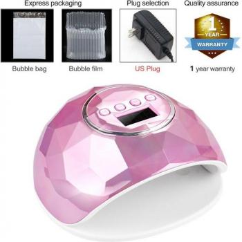 Secador de Gel LKE 86W LED UV, Pantalla LCD, Refrigeración Hielo y Función Manicura