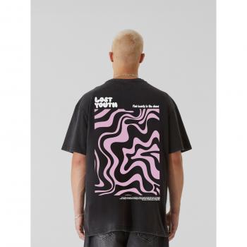 Lost Youth T-Shirt mit Acid Washed Effekt