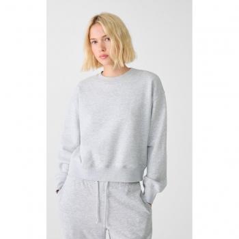 Urban Grey Melange Pullover – Stradivarius Basic, S