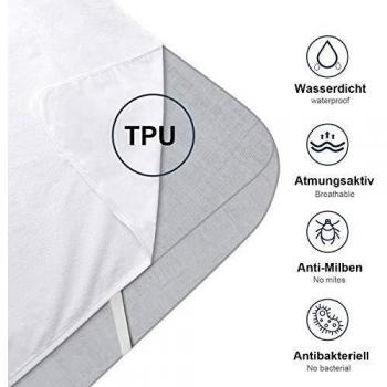 Wasserdichte Matratzeversiegelung 2‑Pack 70 × 140 cm – Knisterfreie, Atmungsaktive Schutzschicht